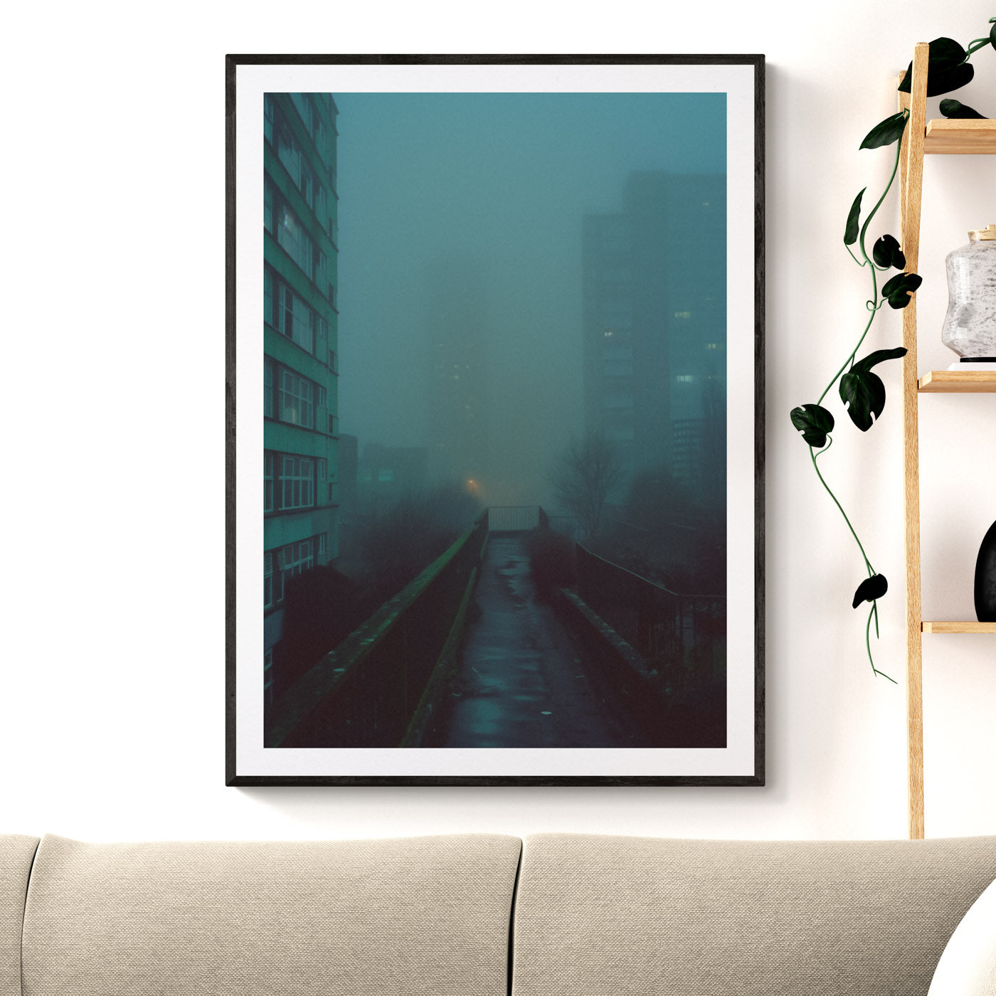London Tower Blocks on a Misty Morning - Liminal Spaces No. 5 - Contemporary Photography Print