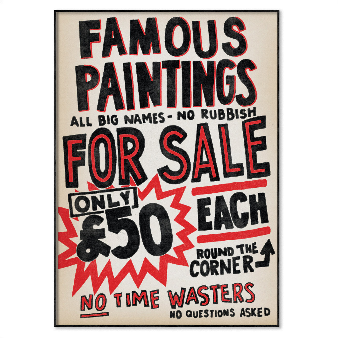 Famous Paintings For Sale poster - Dodgy Art Dealer