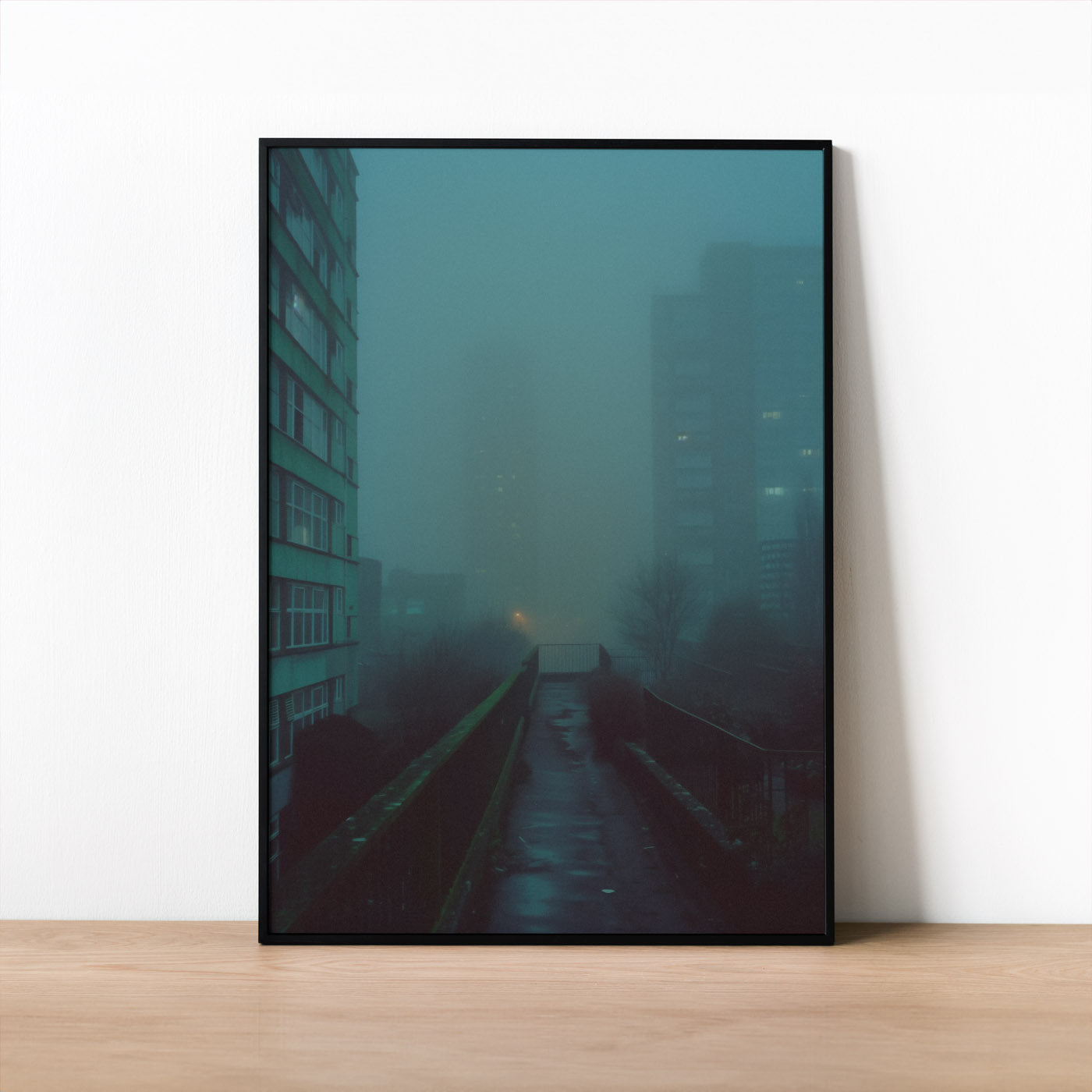 London Tower Blocks on a Misty Morning - Liminal Spaces No. 5 - Contemporary Photography Print