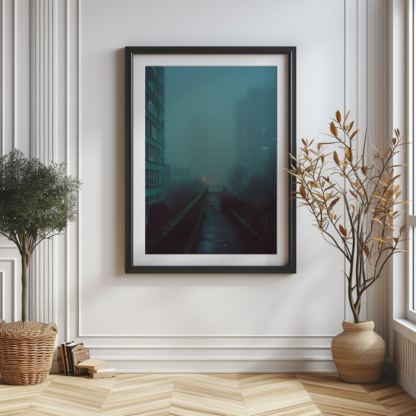 London Tower Blocks on a Misty Morning - Liminal Spaces No. 5 - Contemporary Photography Print