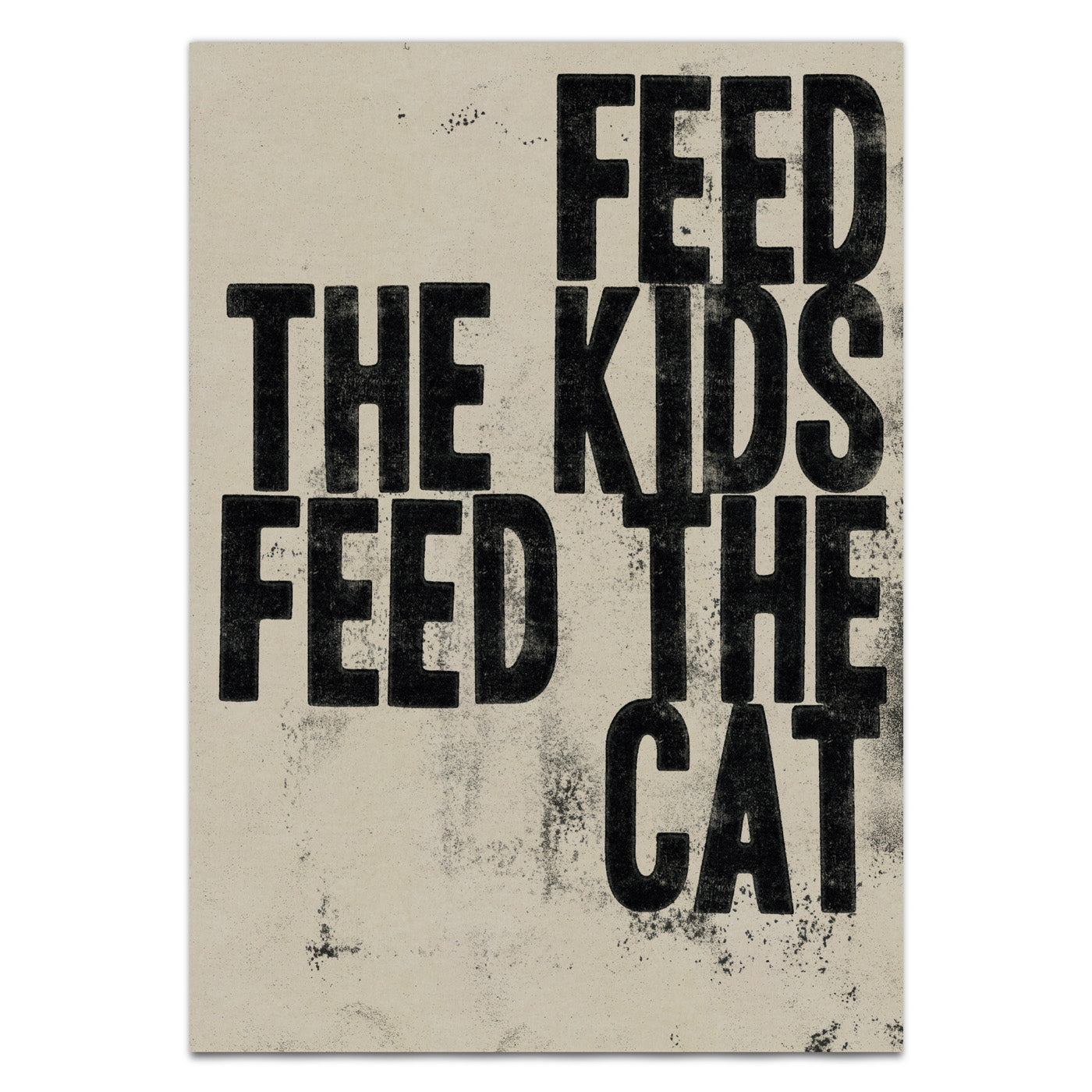 Feed The Kids Feed the Cat parenting and everyday family life art print