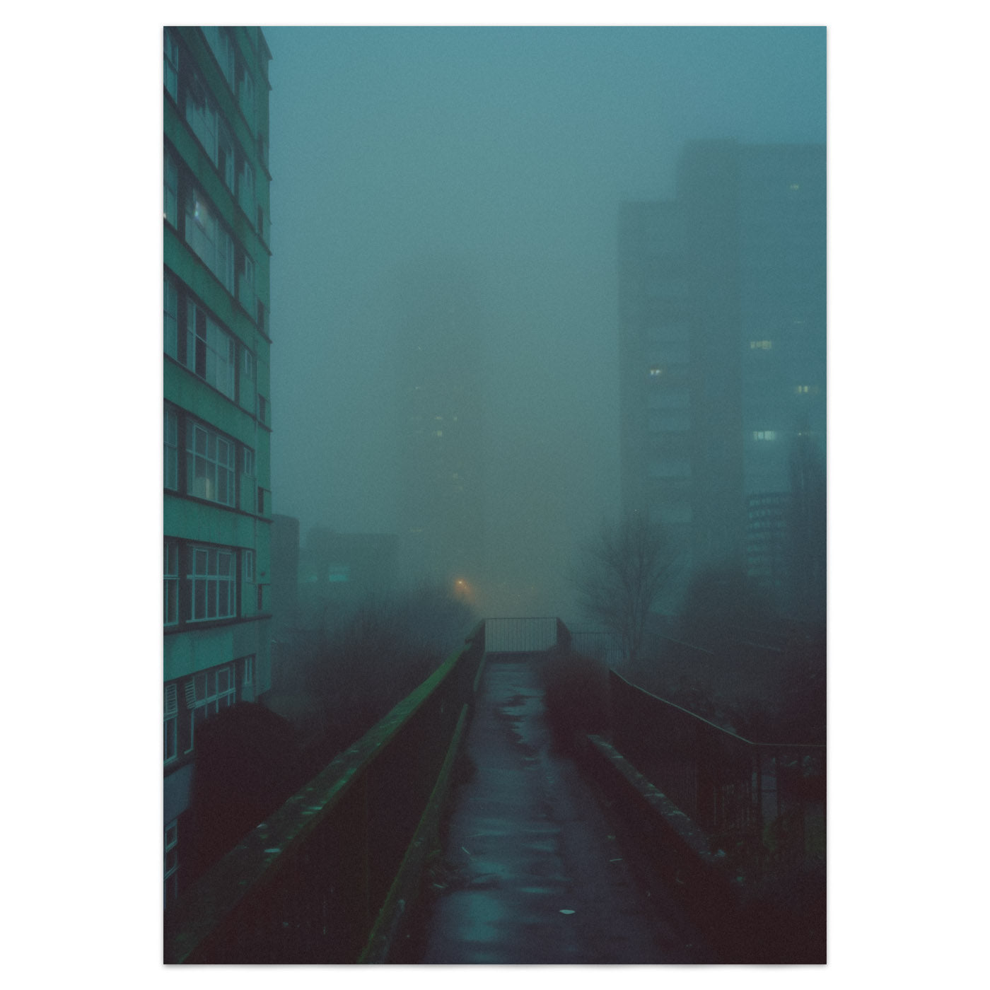London Tower Blocks on a Misty Morning - Liminal Spaces No. 5 - Contemporary Photography Print