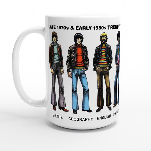 Trendy Teachers Mug - Rub-On Transfer Style Retro Design