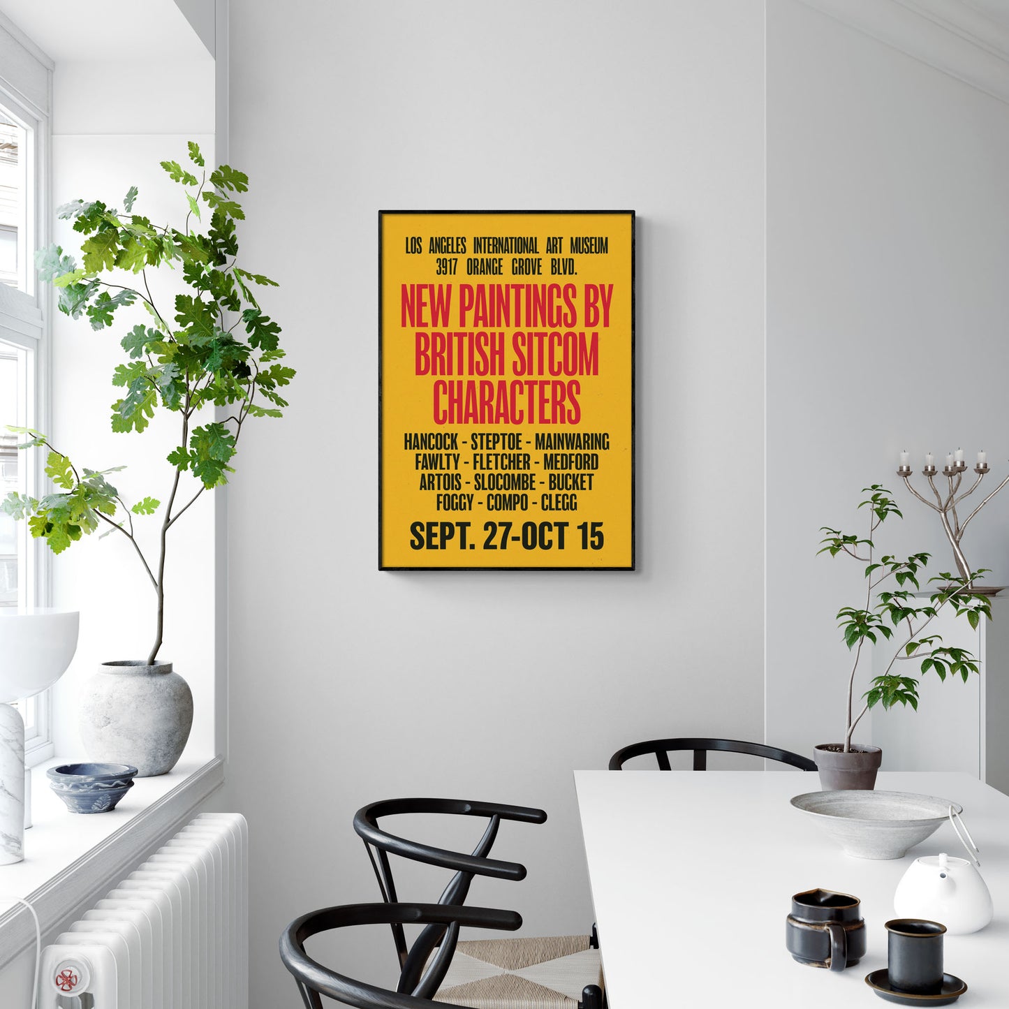 British Sitcom Characters Painting Exhibition Poster Print