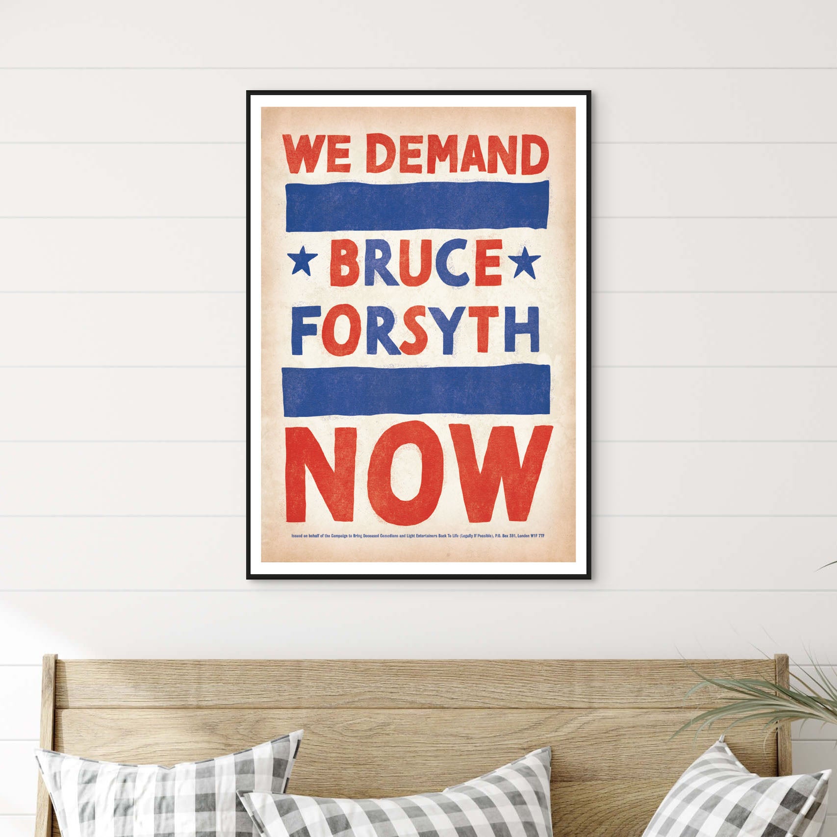 Bruce Forsyth Now Protest Poster Print