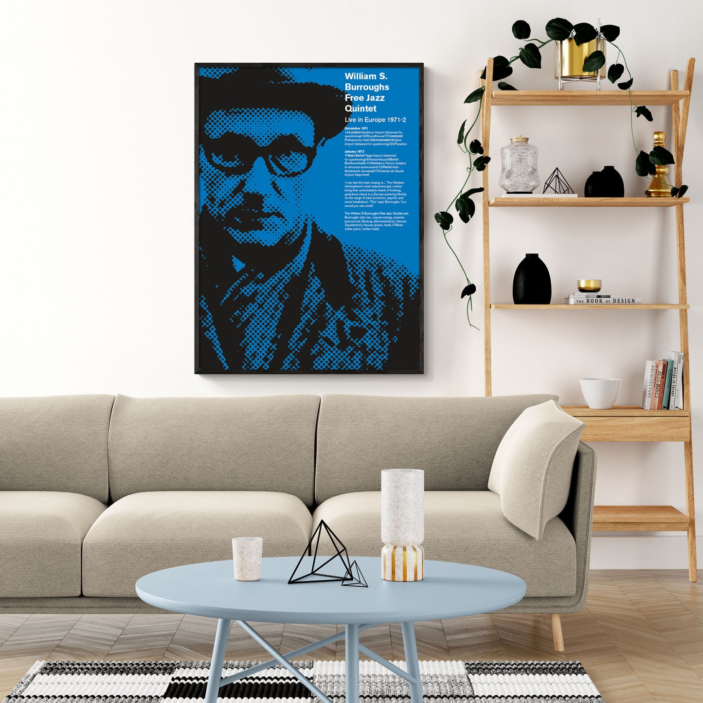 William S Burroughs Free Jazz Quintet Concert Poster Print
