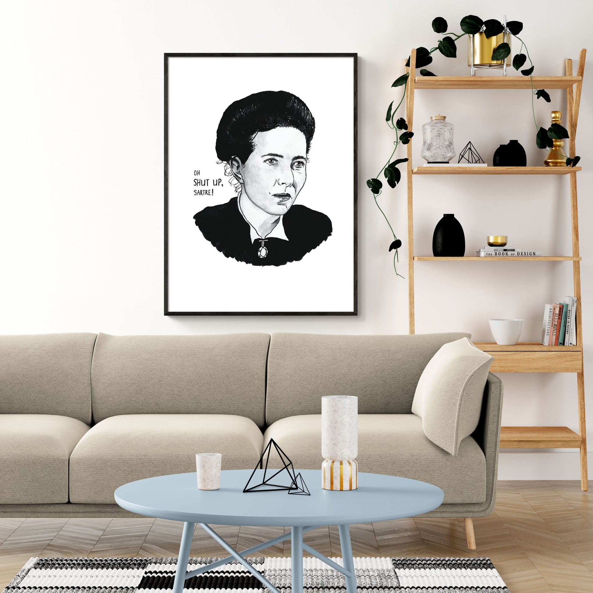 Simone de Beauvoir Portrait Poster Print