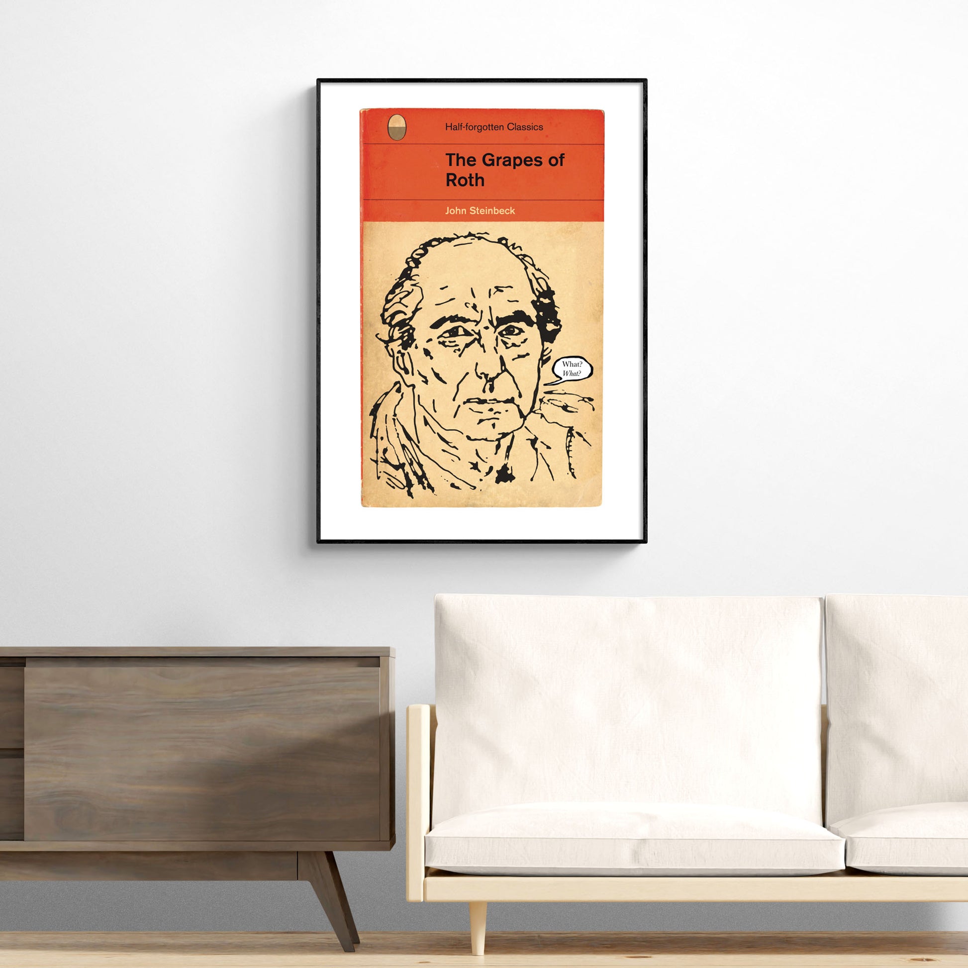 John Steinbeck 'The Grapes Of Wrath' Book Cover Poster Print
