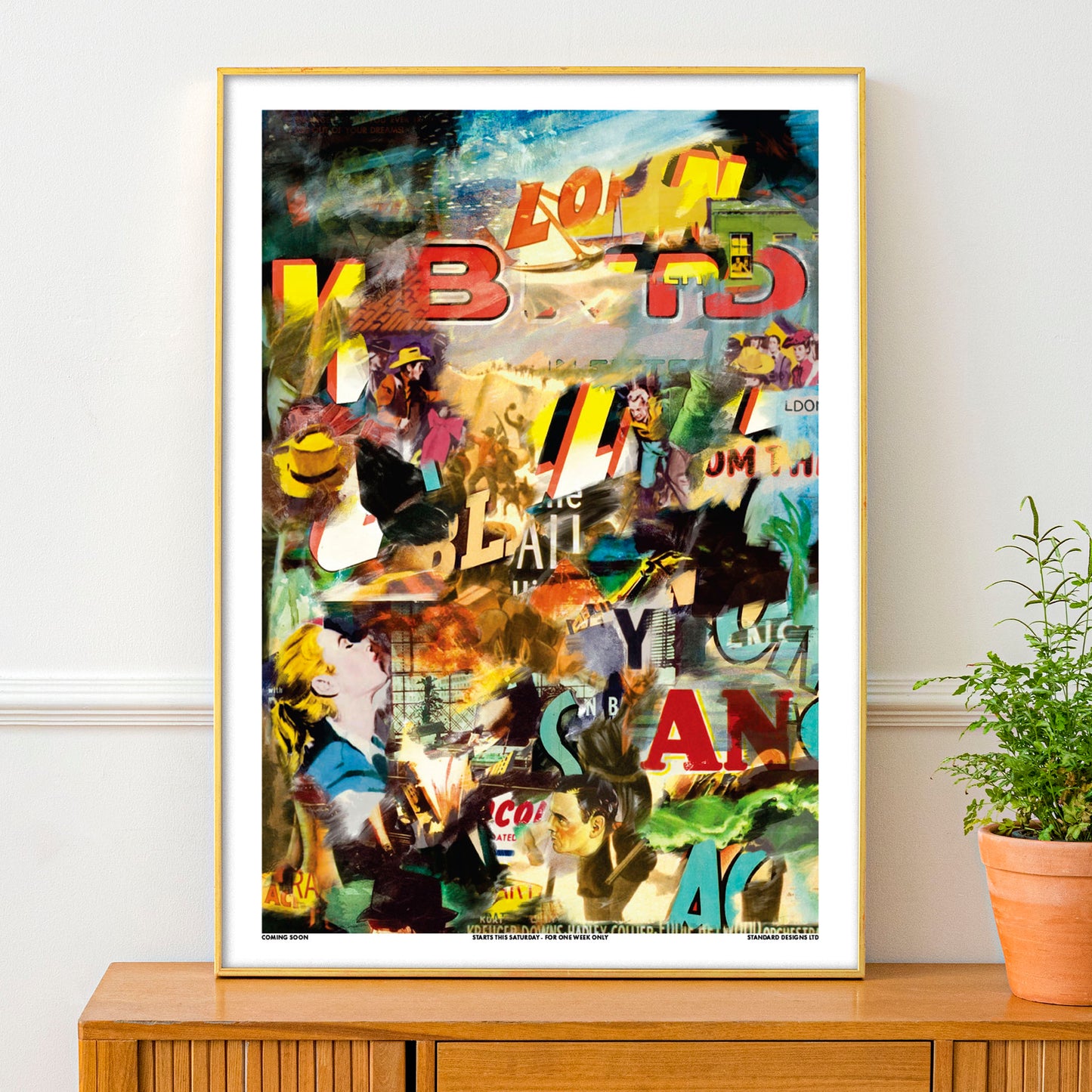 Hollywood Collage No. 3 | B-Movie Modern Art Poster Print