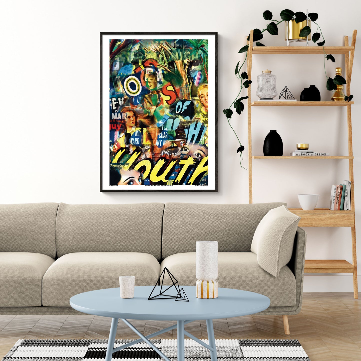 Hollywood Collage No. 5 | B-Movie Modern Art Poster Print