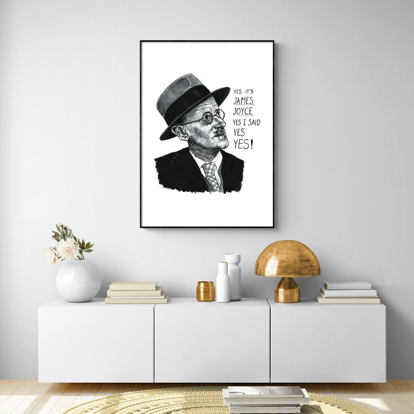 James Joyce Portrait Poster Print