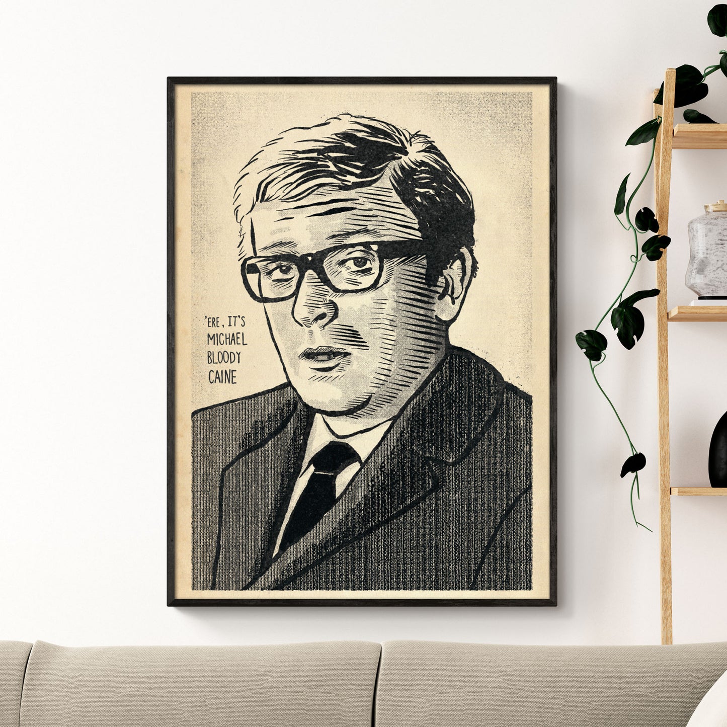Michael Caine Portrait Poster Print