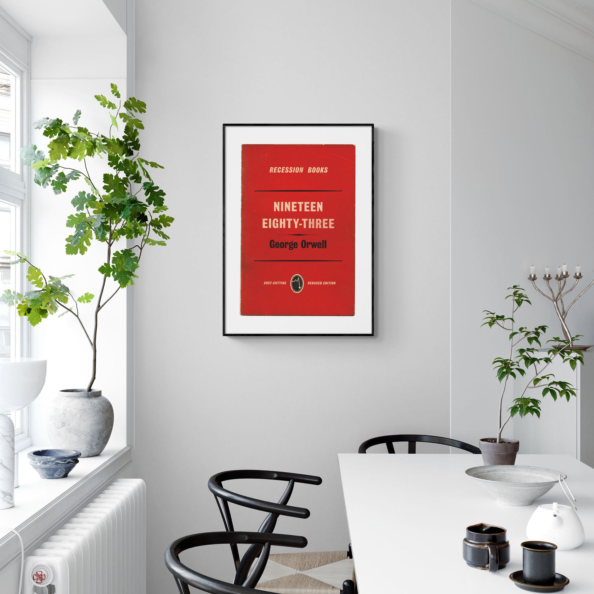 George Orwell 'Nineteen Eighty-Four' Book Cover Poster Print: Recession Books