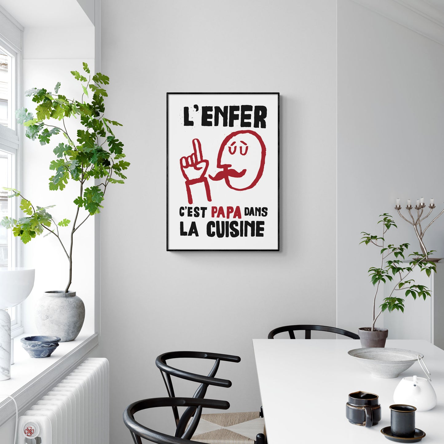 Papa Dans La Cuisine Protest Poster