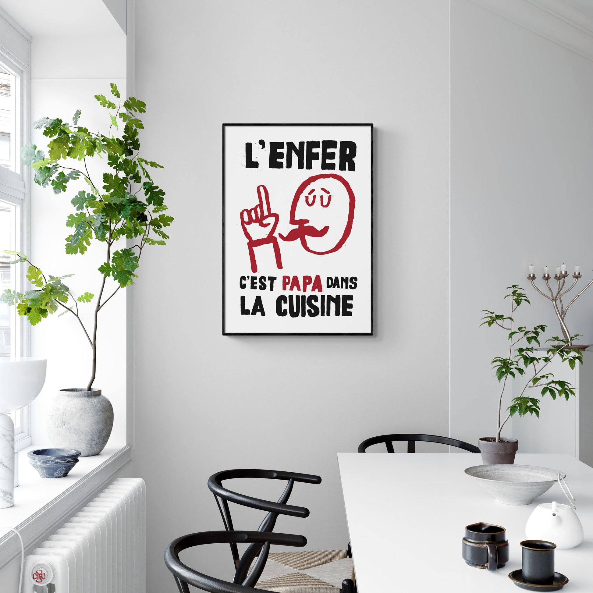 Papa Dans La Cuisine Protest Poster