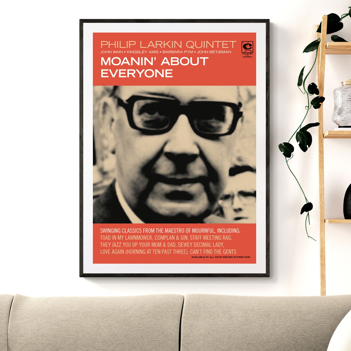 Philip Larkin Quintet Jazz Album Cover Poster Print