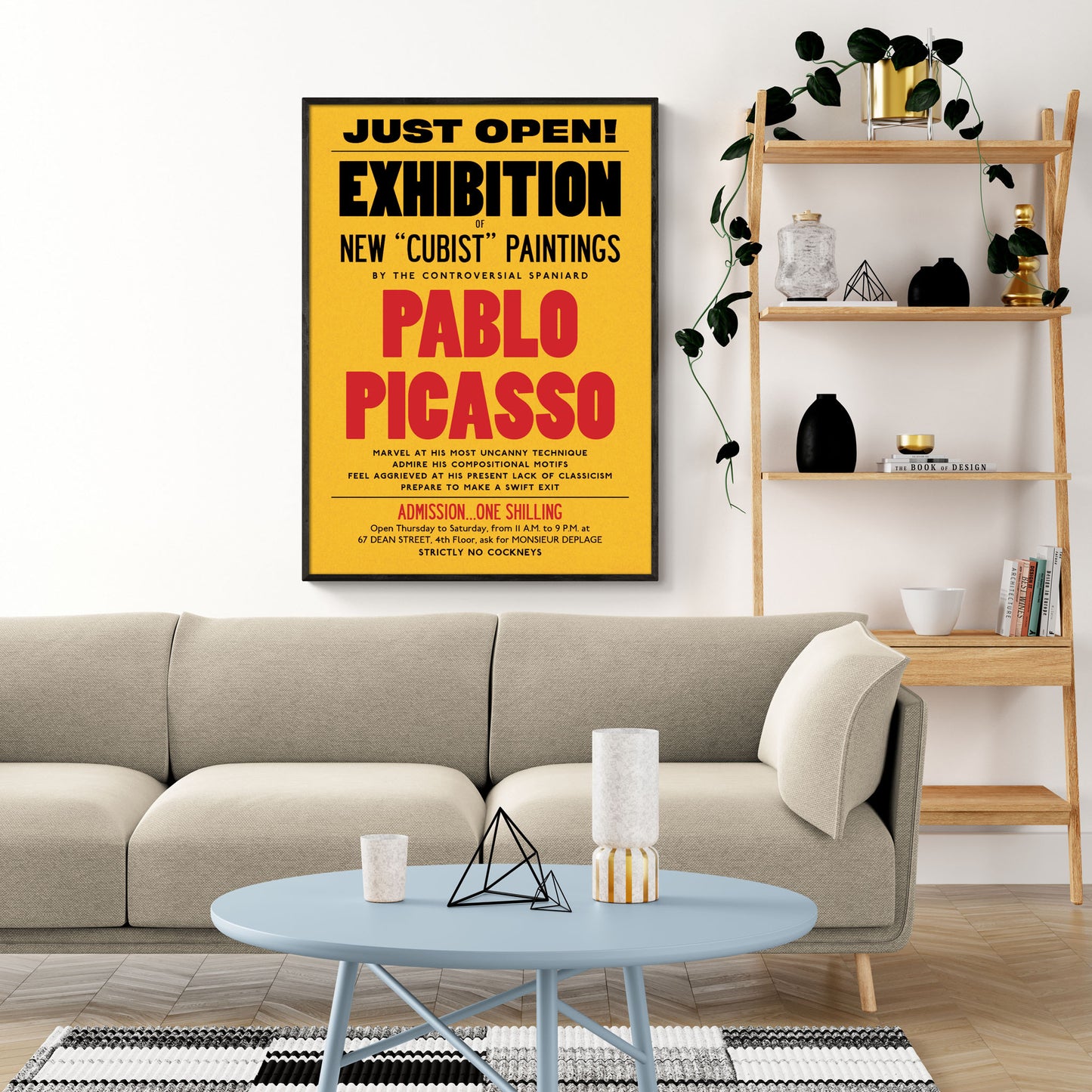 Pablo Picasso Exhibition Announcement Poster Print