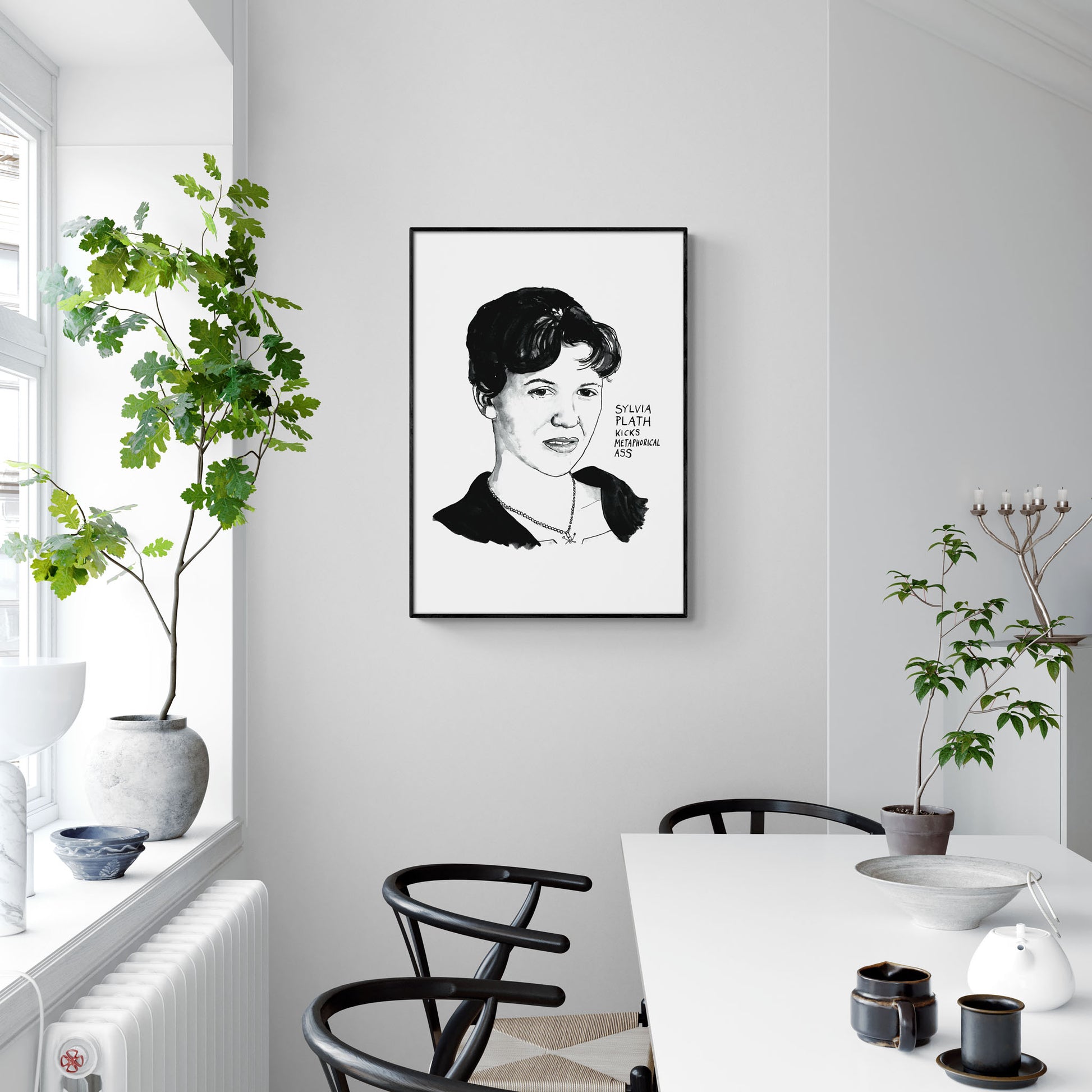 Sylvia Plath Portrait Poster Print