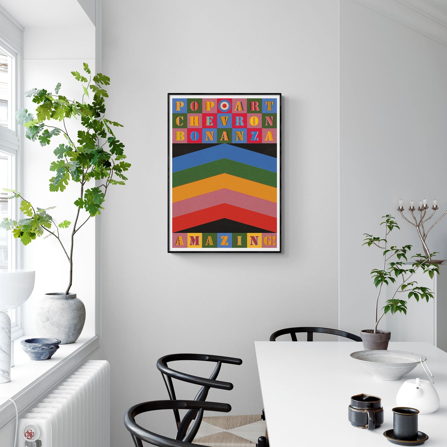 Pop Art Chevron Bonanza Print