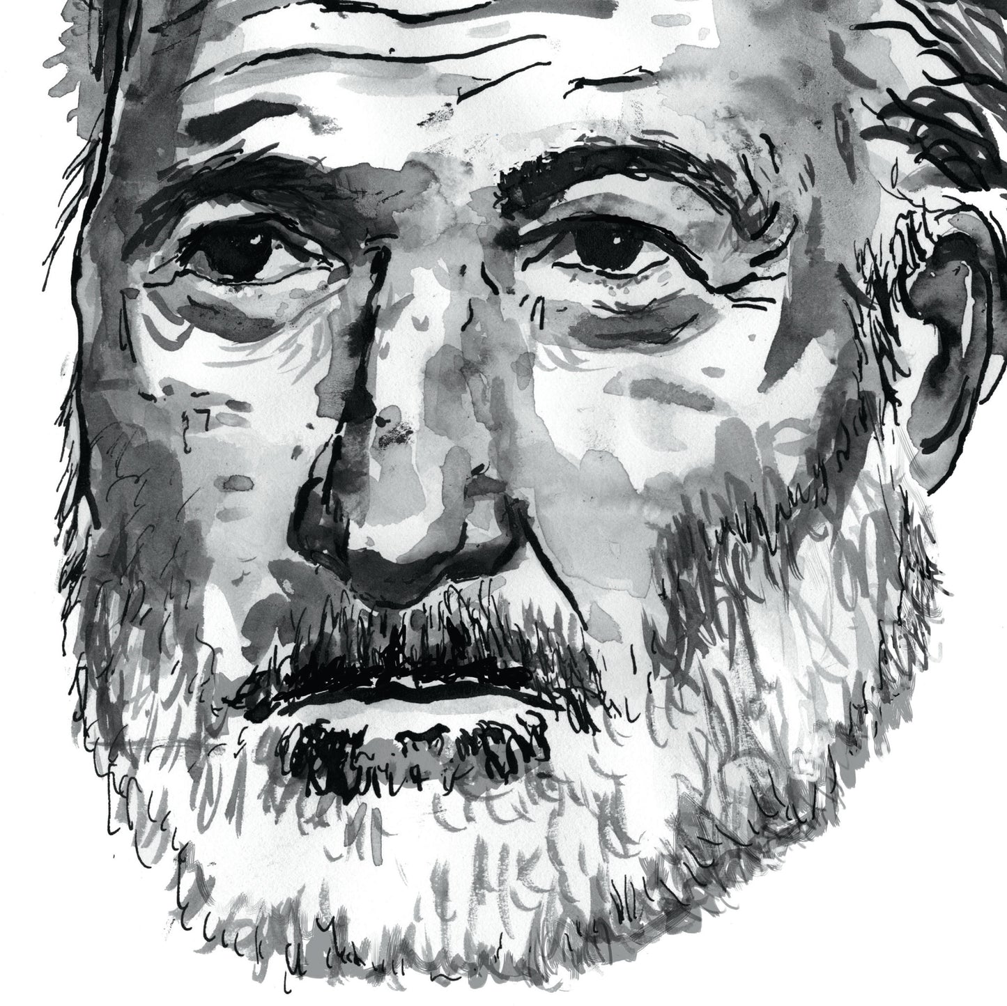 Ernest Hemingway Portrait Poster Print