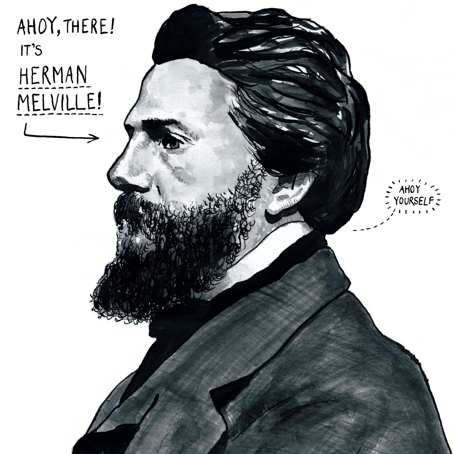 Herman Melville Portrait Poster Print