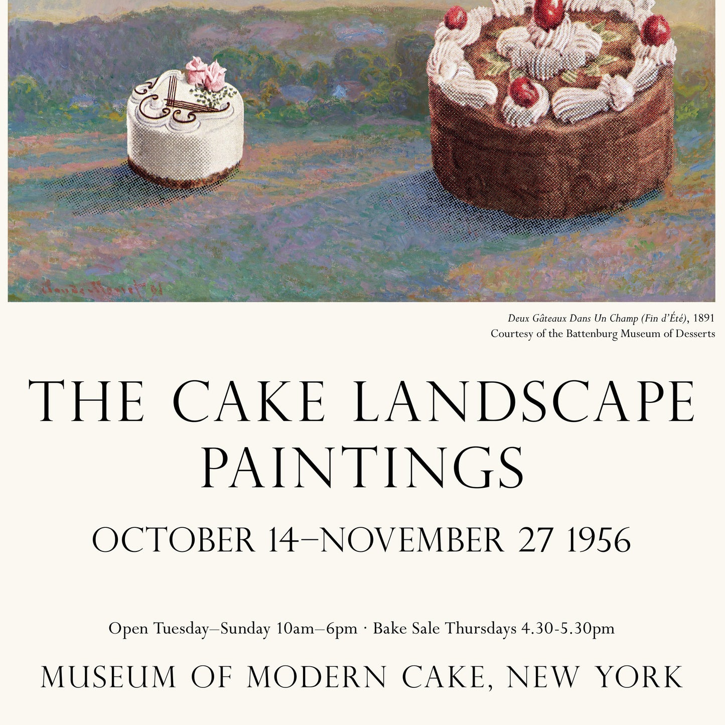Claude Monet Cakes Painting Exhibition Poster