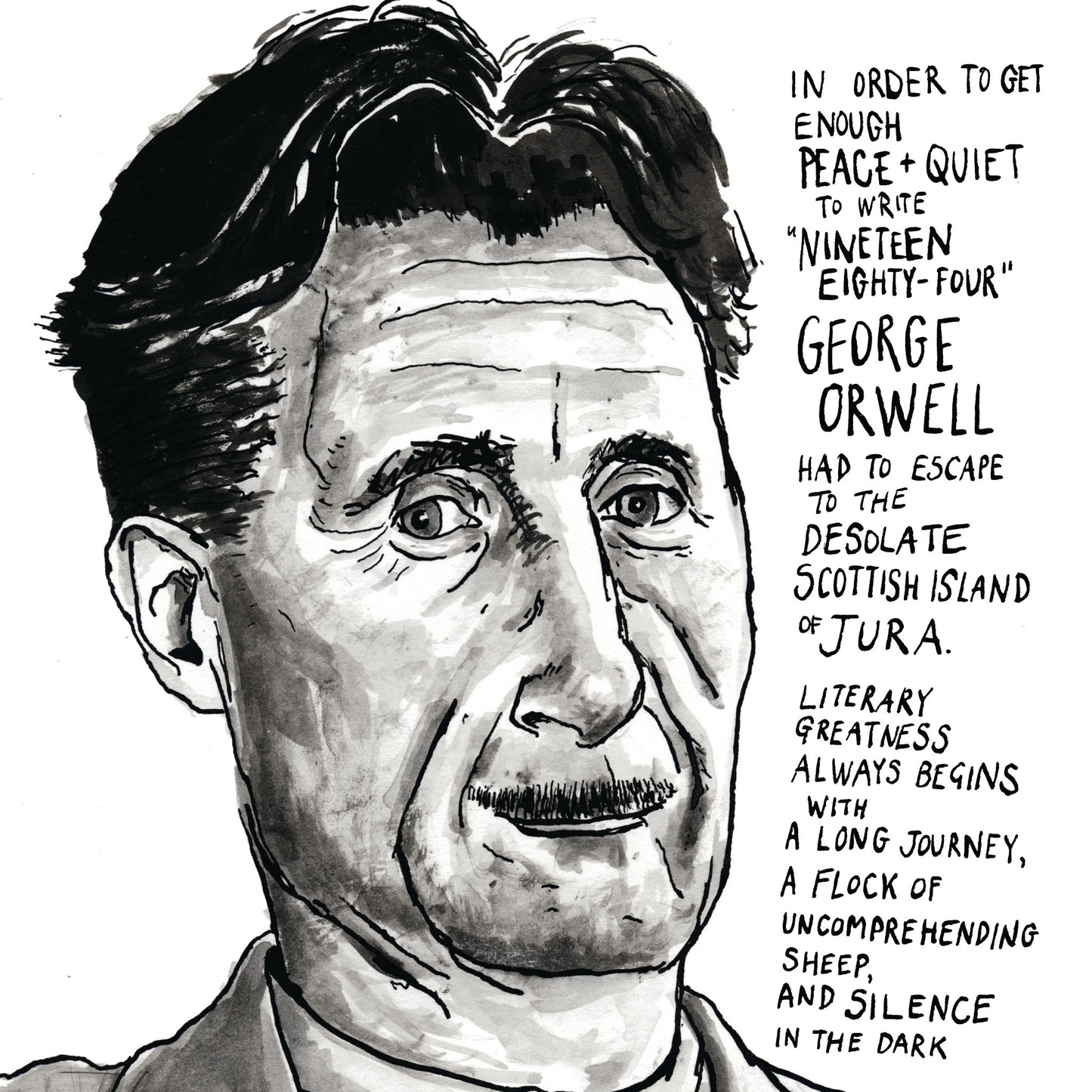 George Orwell Portrait Poster Print