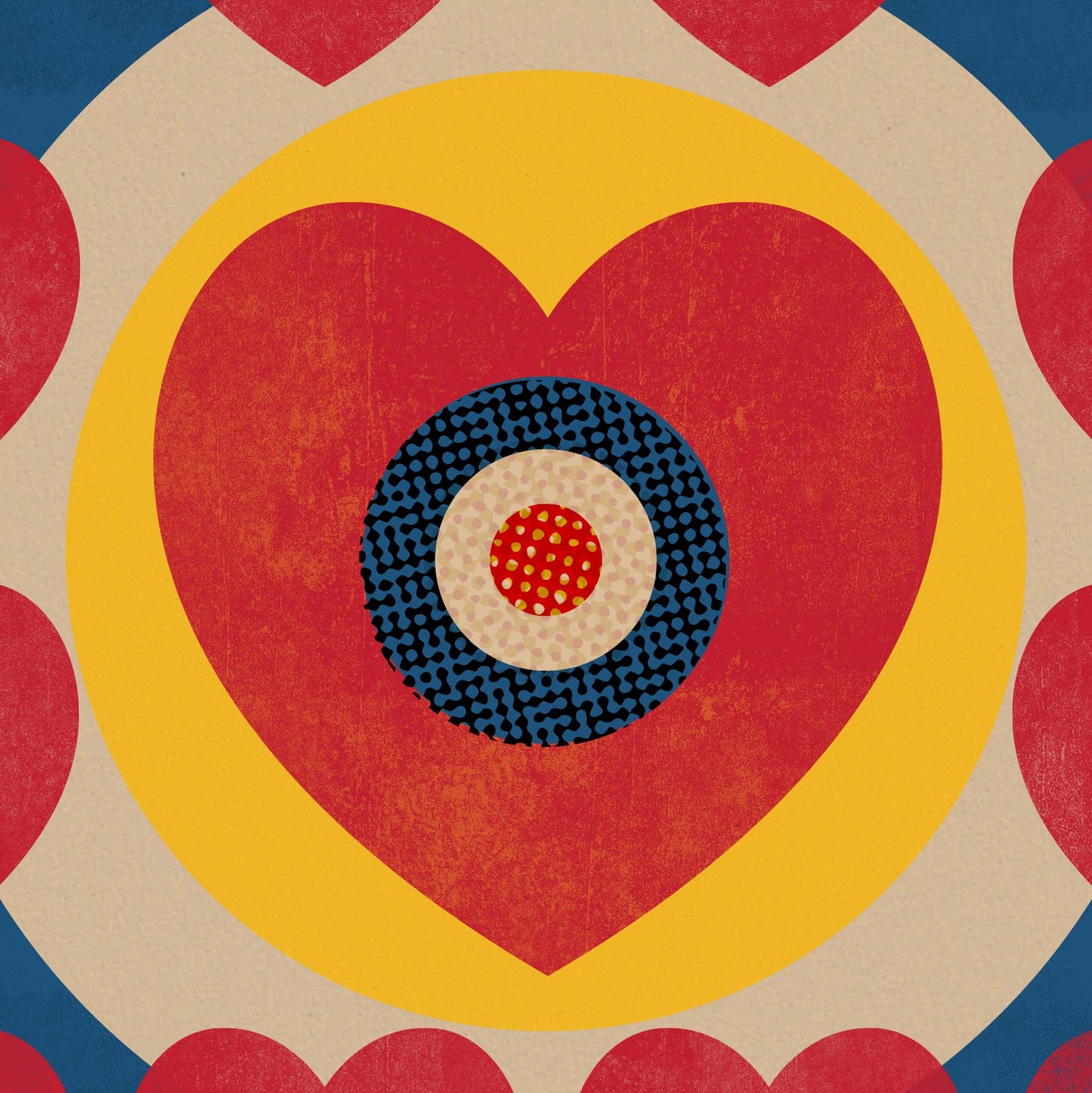 Pop Art Love Heart Print