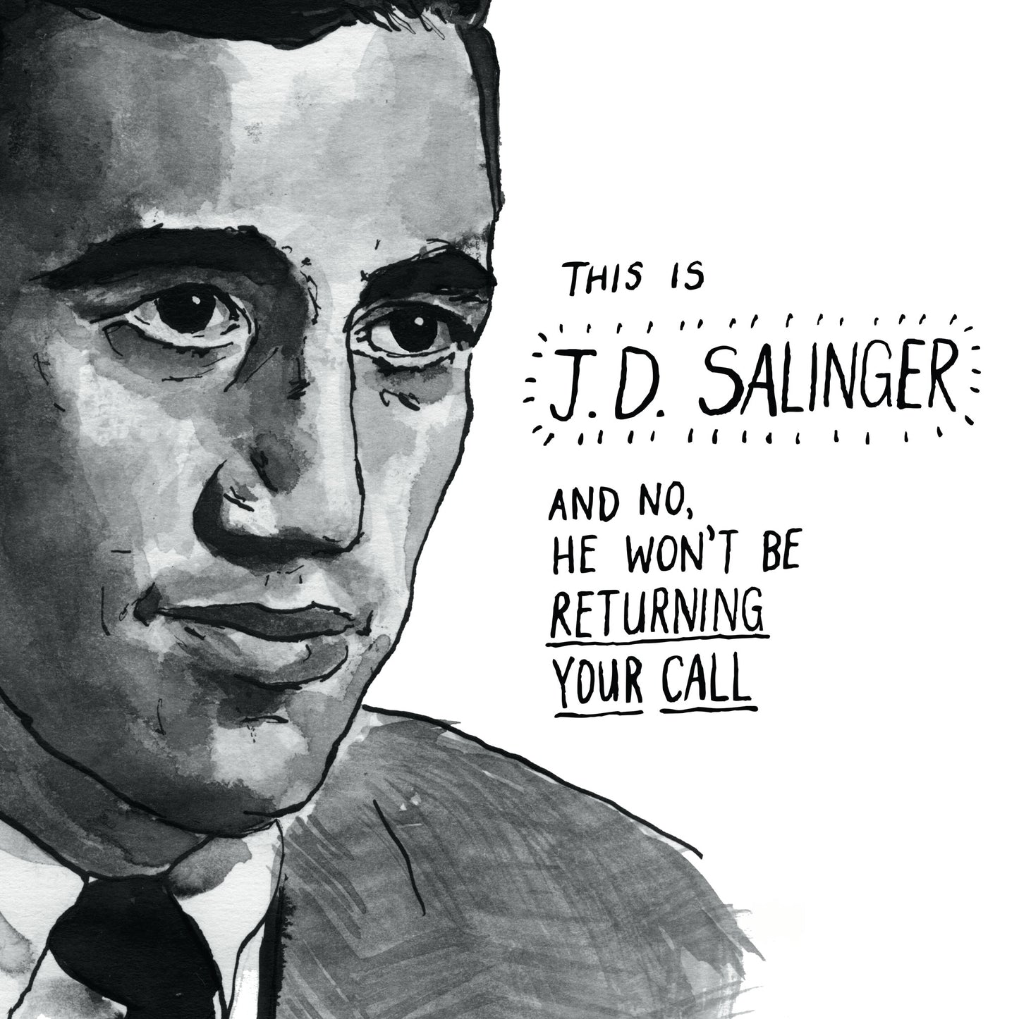 JD Salinger Portrait Poster Print