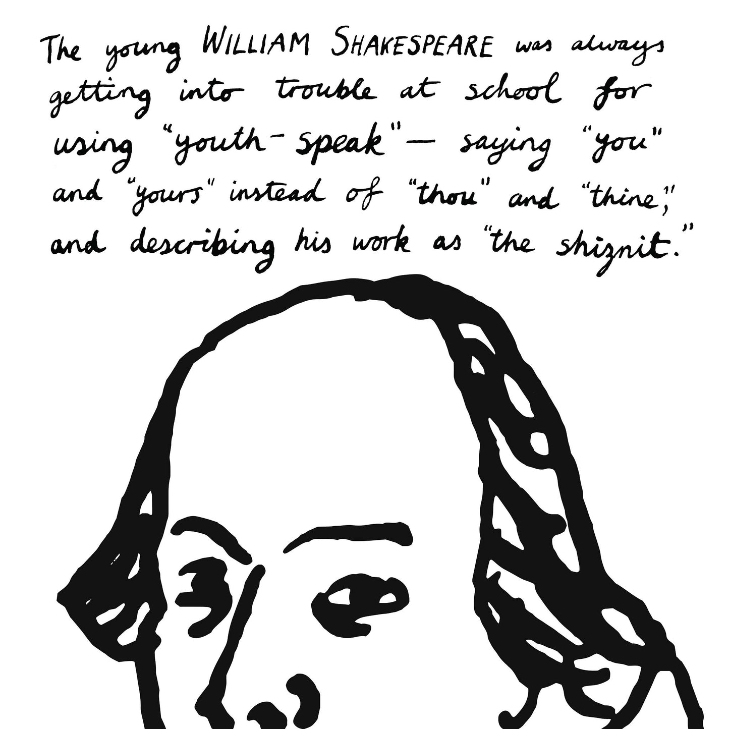 William Shakespeare - In Trouble At School - Portrait Poster Print