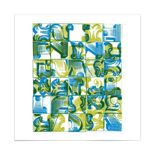 'Frankly' Typographic Collage Print