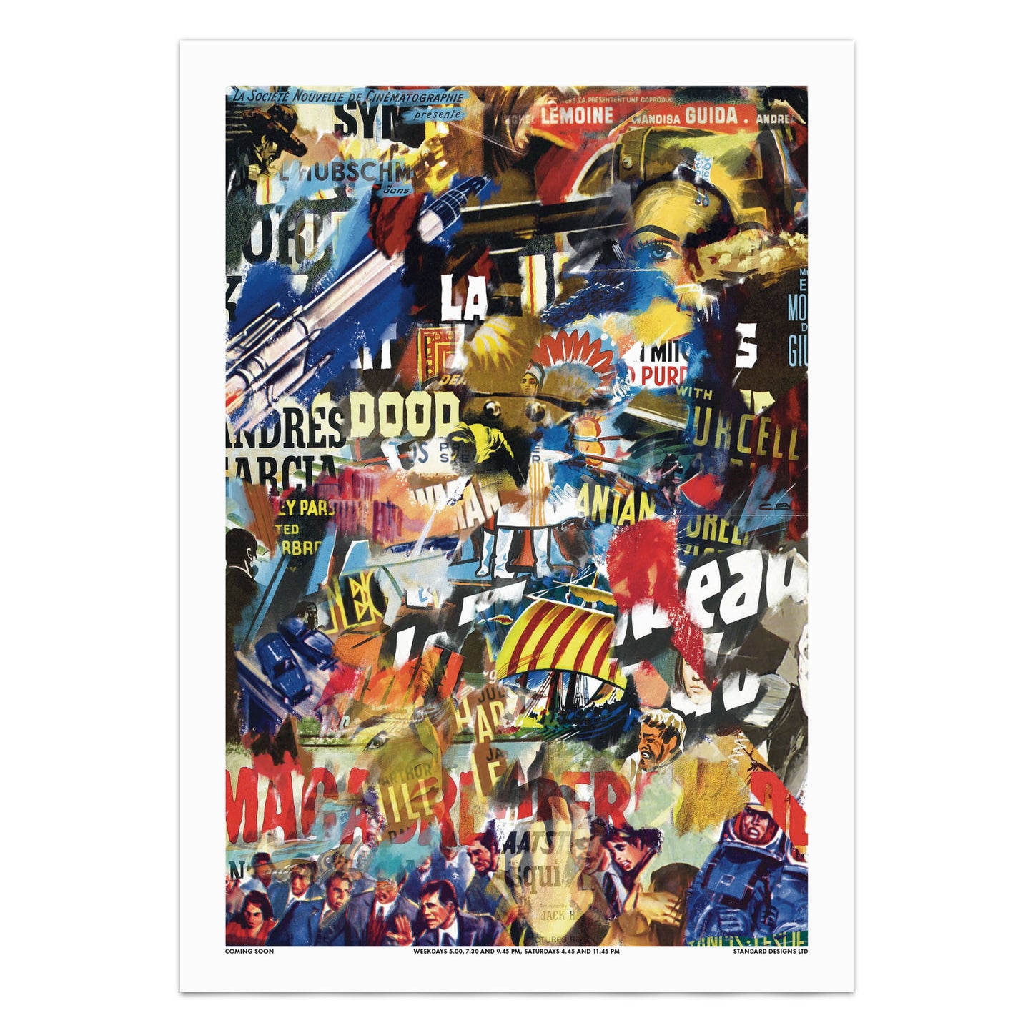 Movie Poster Modern Art Collage Print