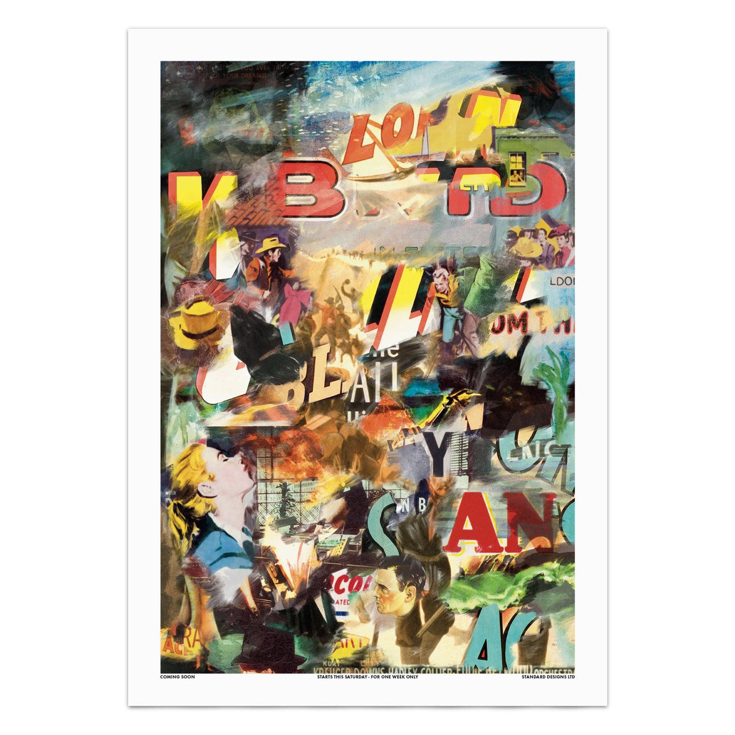 Hollywood Collage No. 3 | B-Movie Modern Art Poster Print