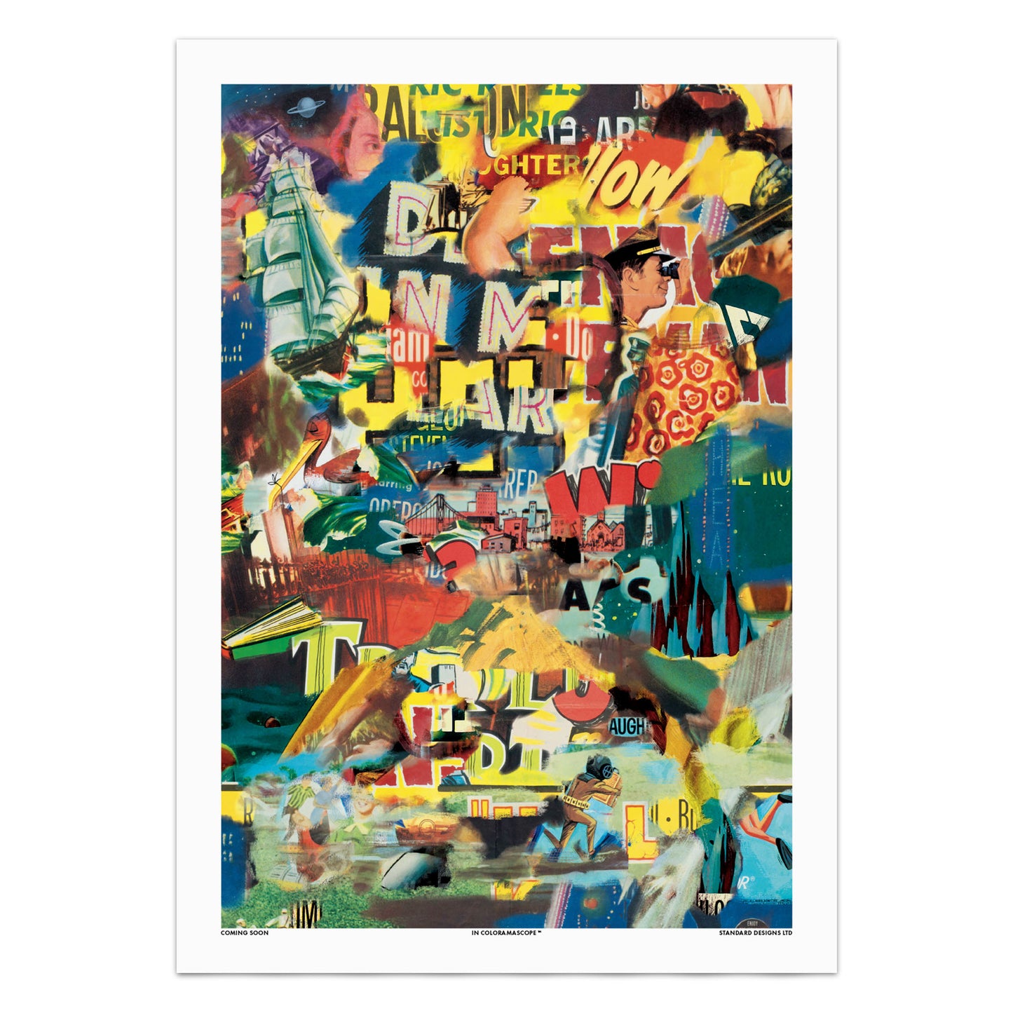 Hollywood Collage No. 2 | B-Movie Modern Art Poster Print