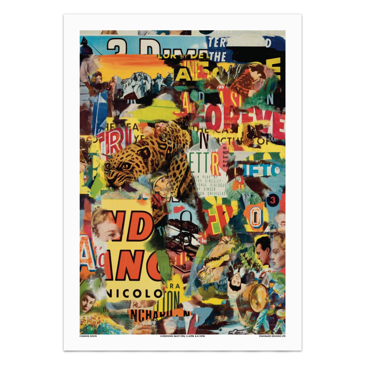 Hollywood Movie Poster Modern Art Collage Print