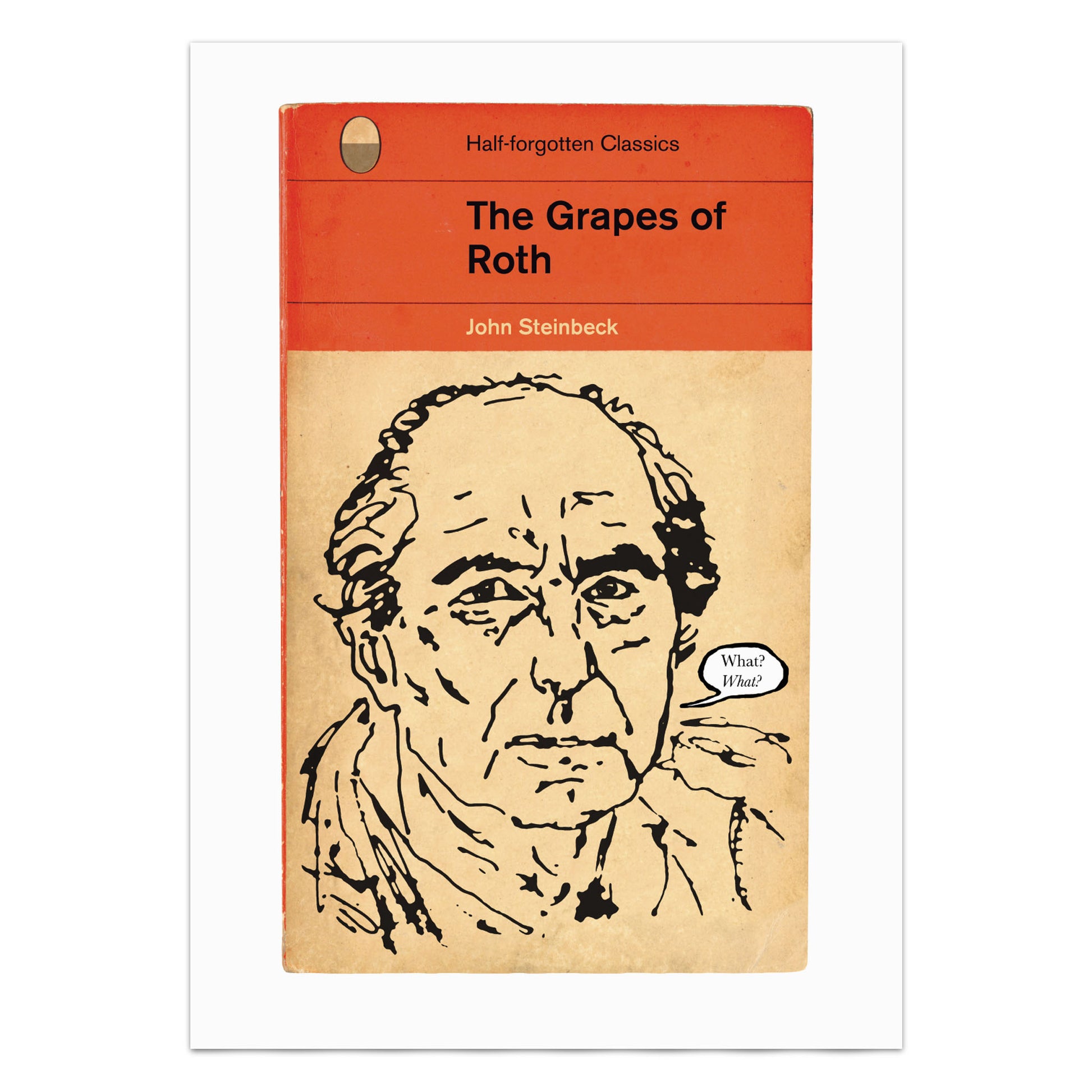 John Steinbeck 'The Grapes Of Wrath' Book Cover Poster Print