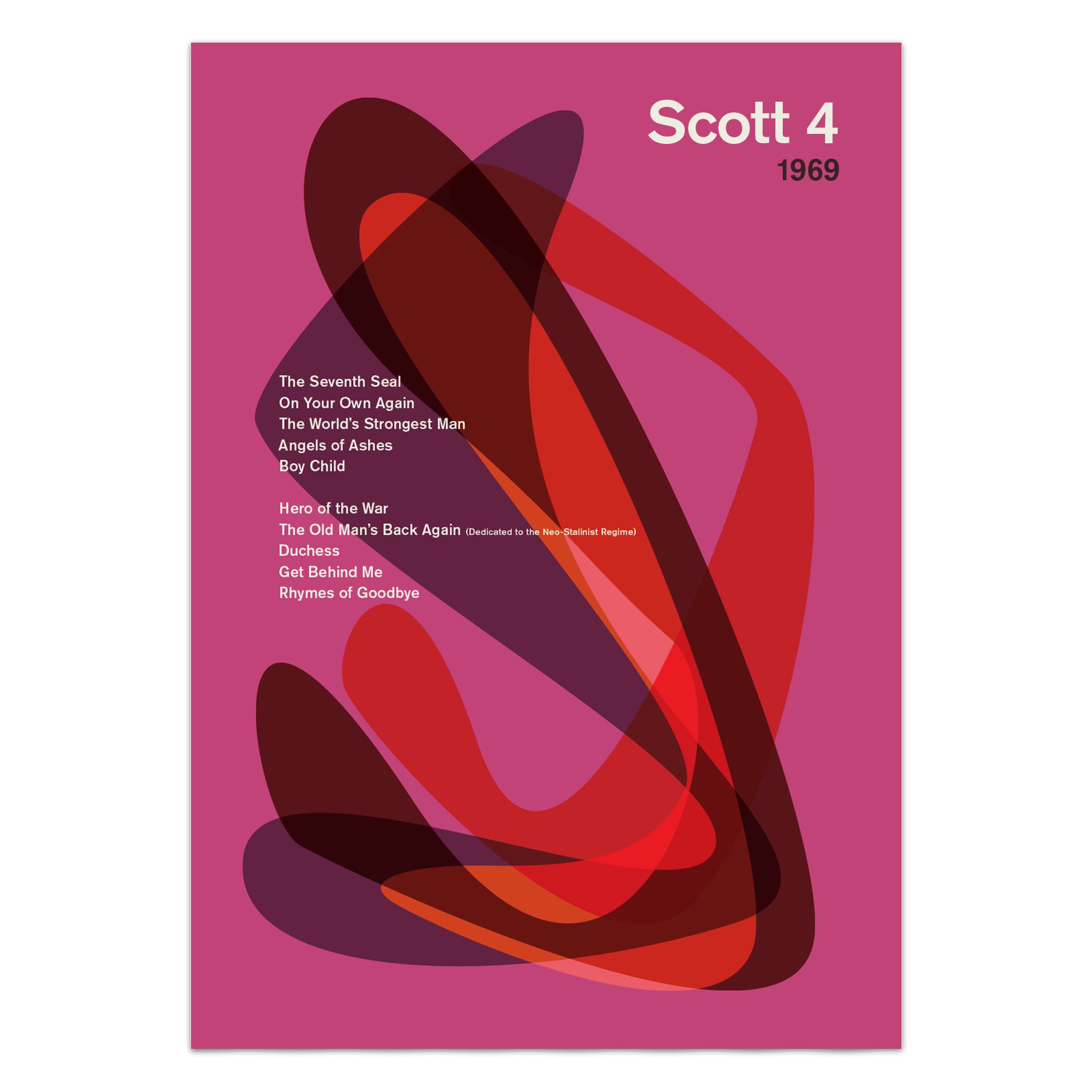 Scott Walker 'Scott 4' Album Poster Print by Standard Designs