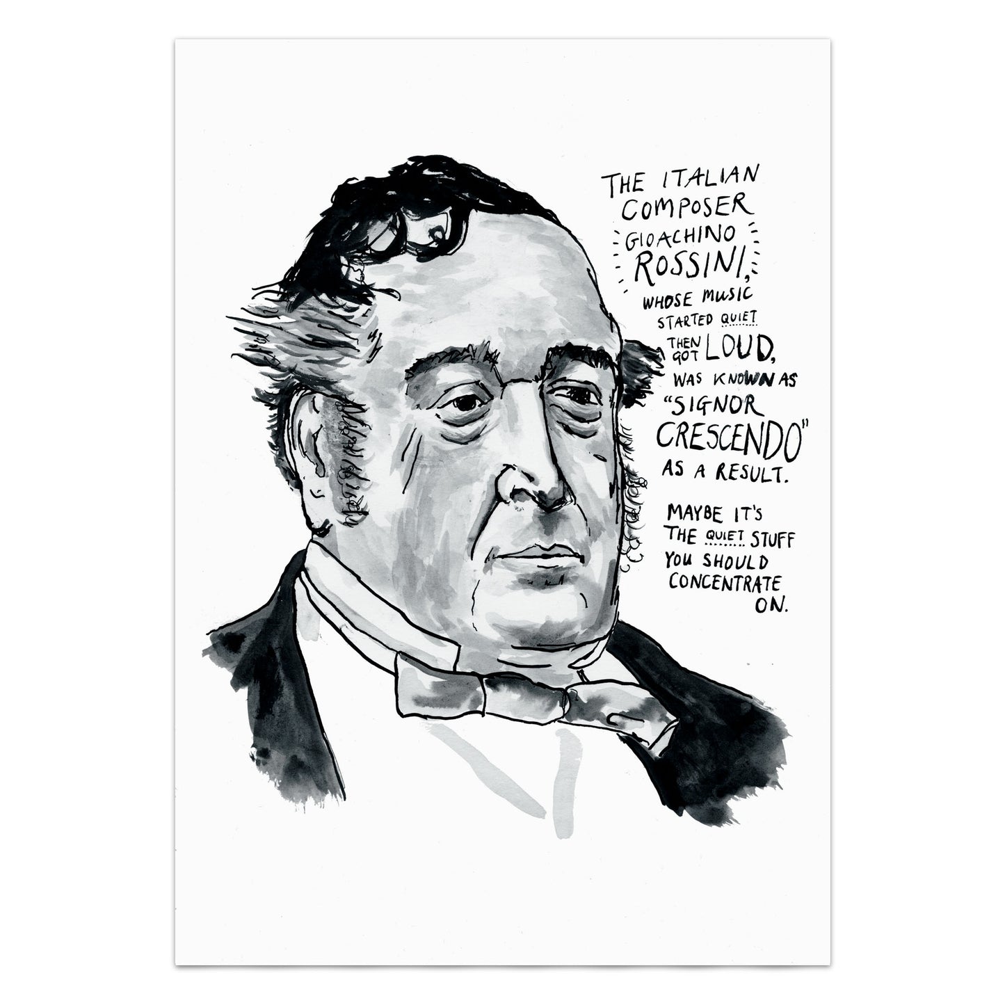 Gioachino Rossini Portrait Poster Print