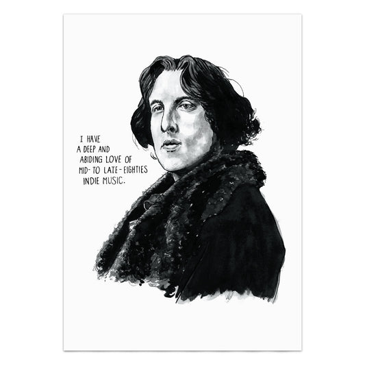 Oscar Wilde 'Indie Music Fan' Portrait Poster Print