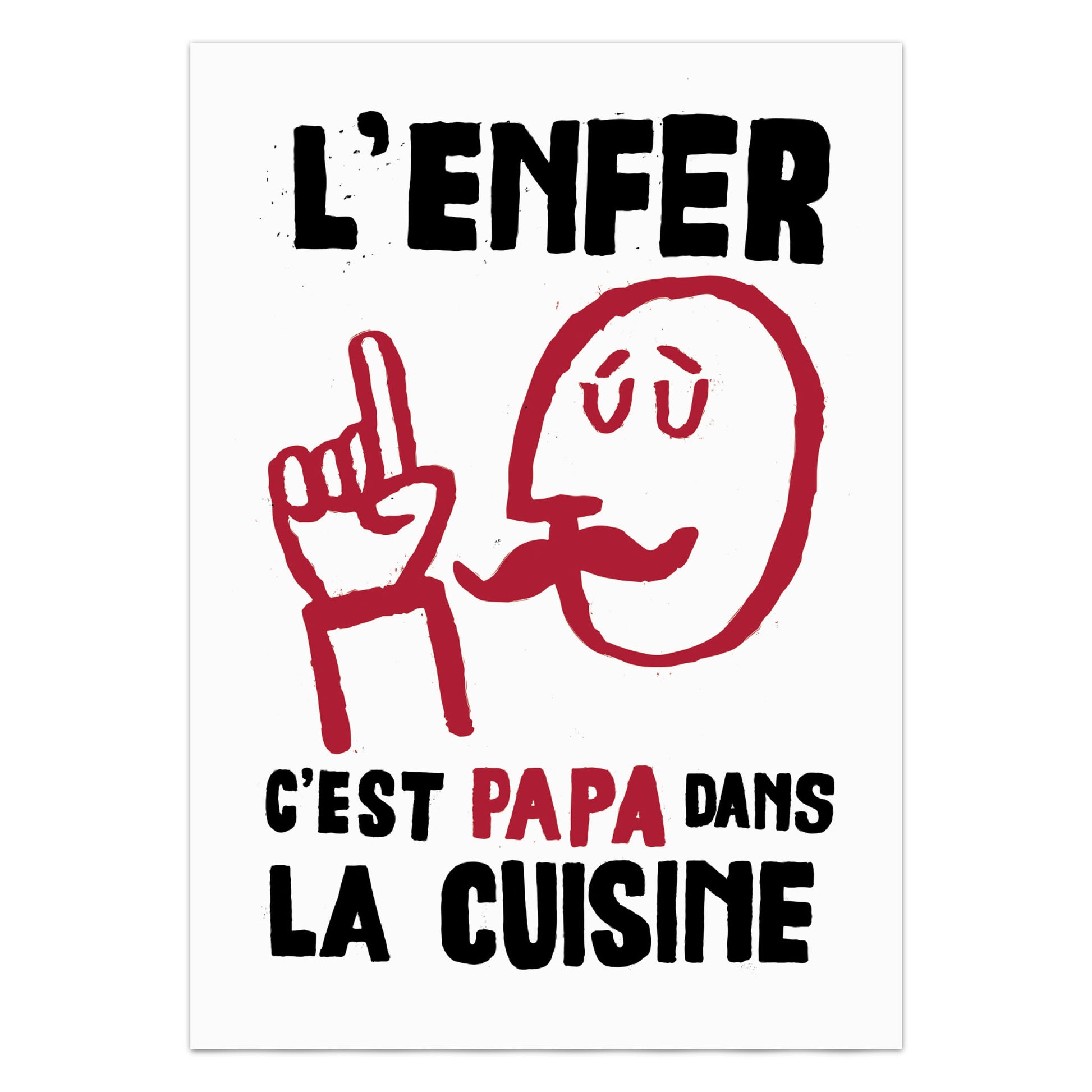 Papa Dans La Cuisine Protest Poster