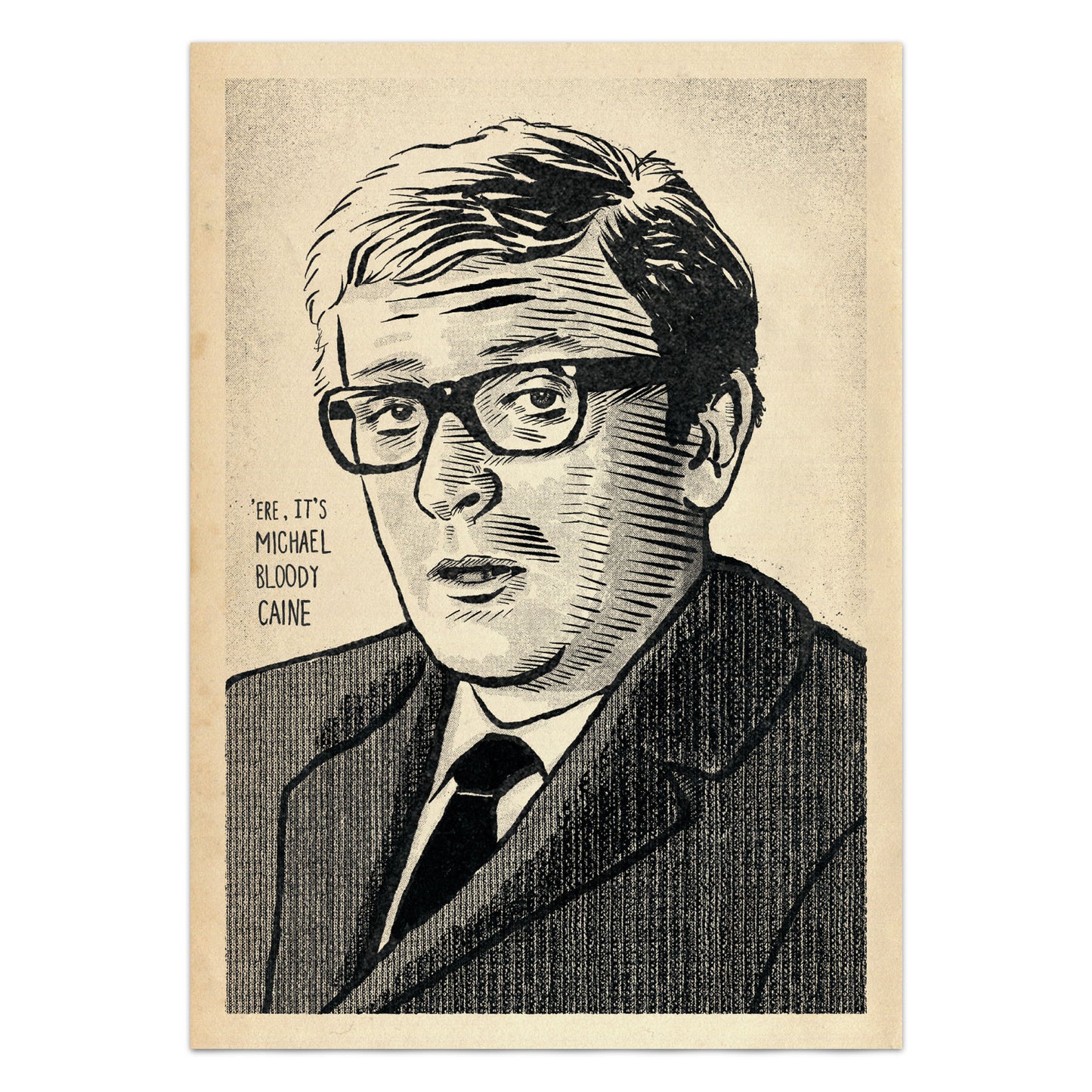 Michael Caine Portrait Poster Print