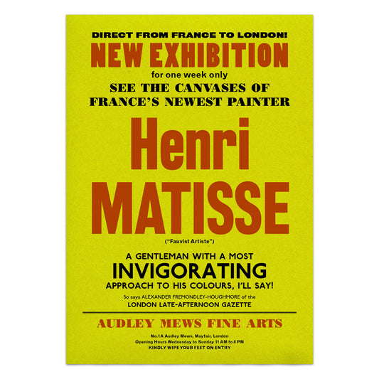 Henri Matisse Exhibition Poster