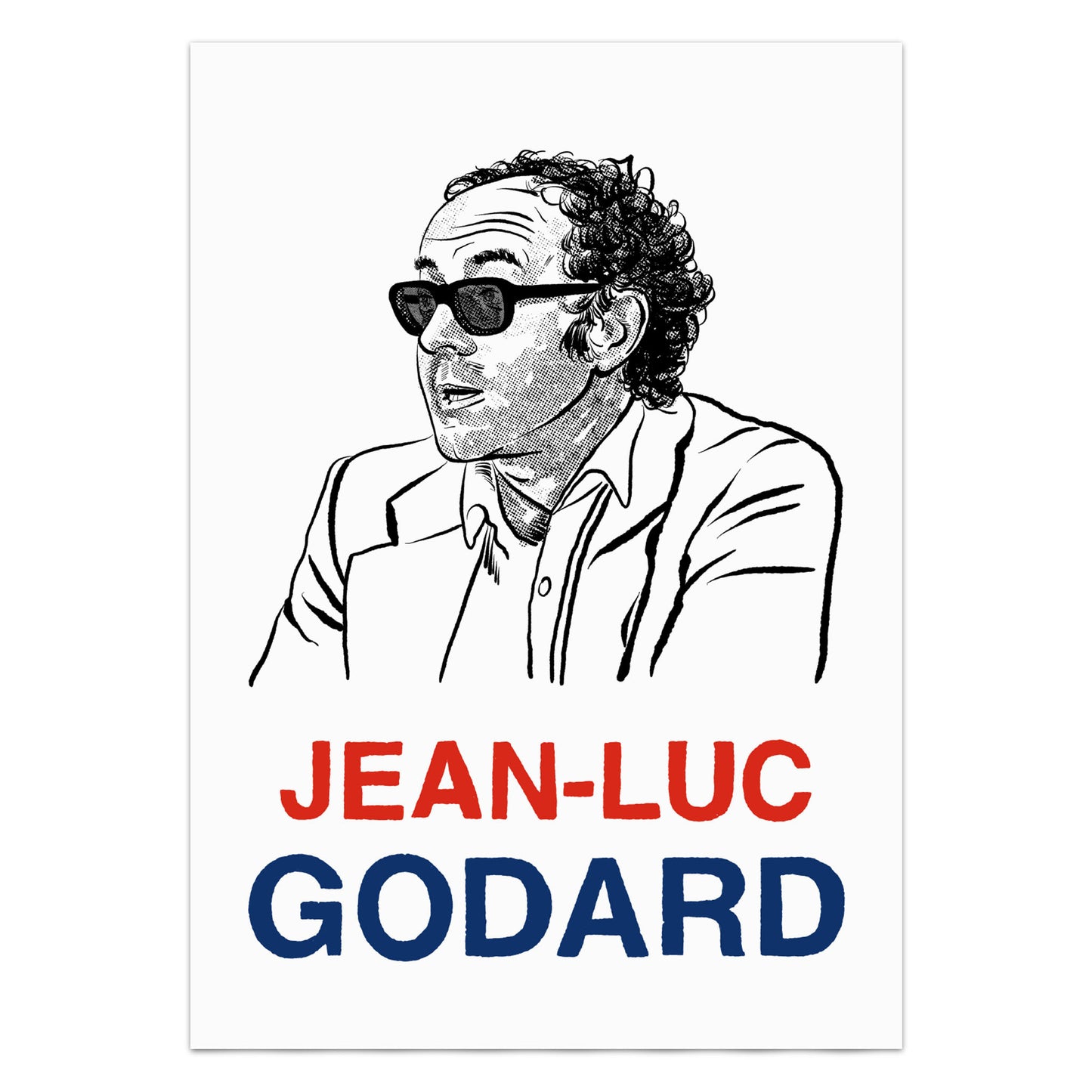 Jean-Luc Godard Portrait Poster Print