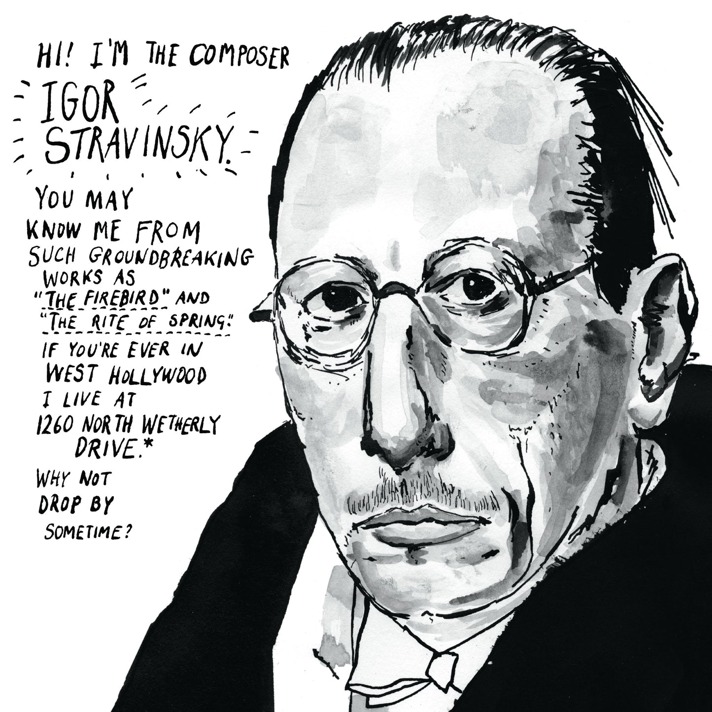 Igor Stravinsky Portrait Poster Print