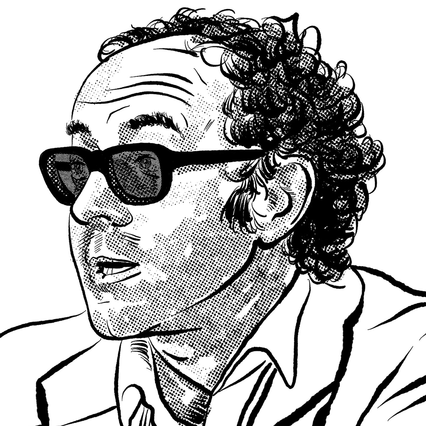 Jean-Luc Godard Portrait Poster Print