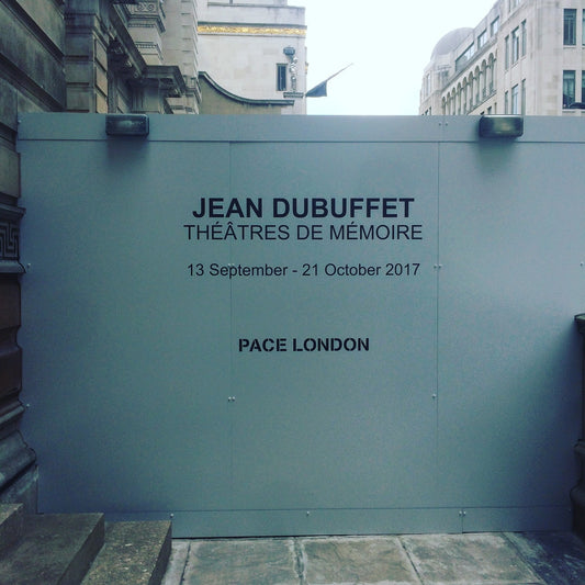 Outside Jean Dubuffet Theatres de Memoire exhibition at Pace London