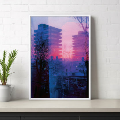 Liminal Spaces No. 2 - Contemporary Photography Print of Tower Blocks in London