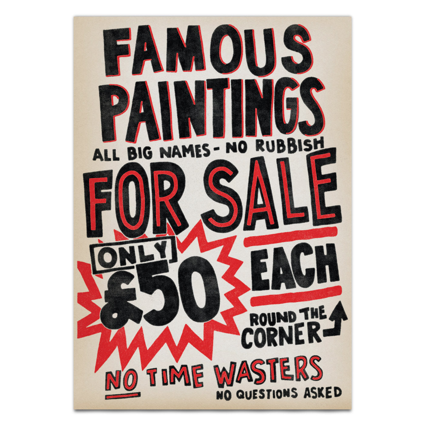 Famous Paintings For Sale poster - Dodgy Art Dealer