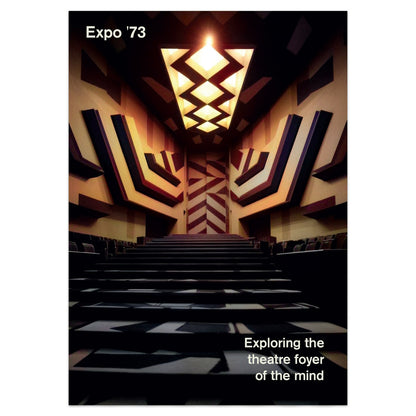 Expo '73 Poster - Theatre Foyer of the Mind Retro Psychology Poster