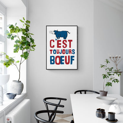 It's Always Beef! Protest Poster (C'est Toujours Boeuf)